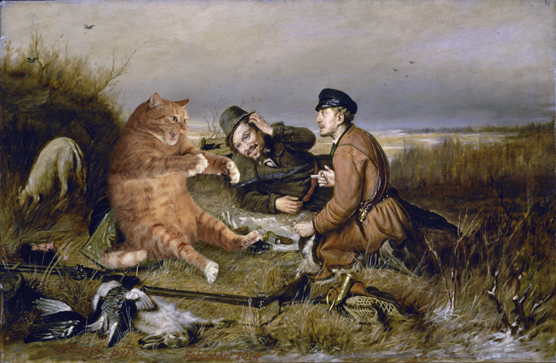Василий Перов «Охотничий отдых» cat-story.ru