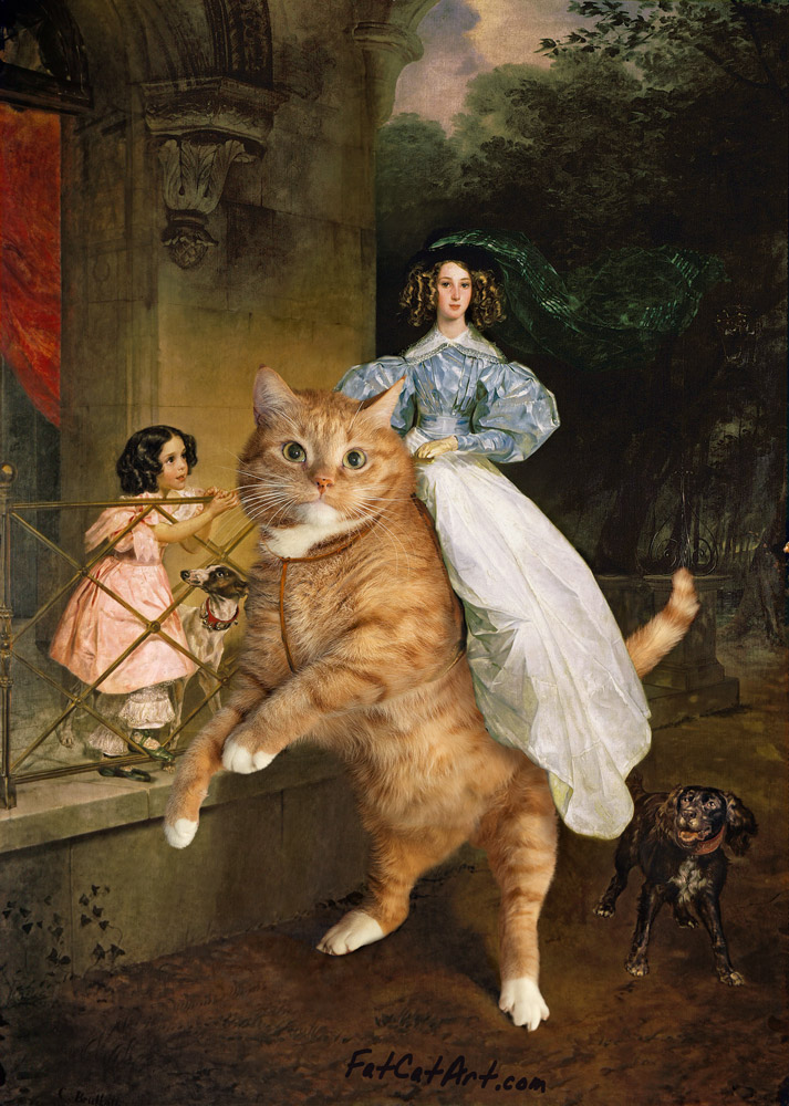 Карл Брюллов, «Всадник на коте» cat-story.ru