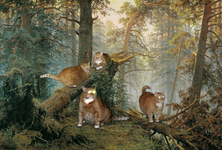 Шишкин, Утро в сосновом лесу cat-story.ru