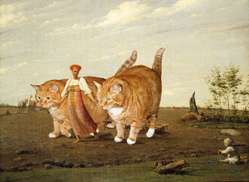 Котики в русском искусстве XVII-XIX в. от FatCatArt