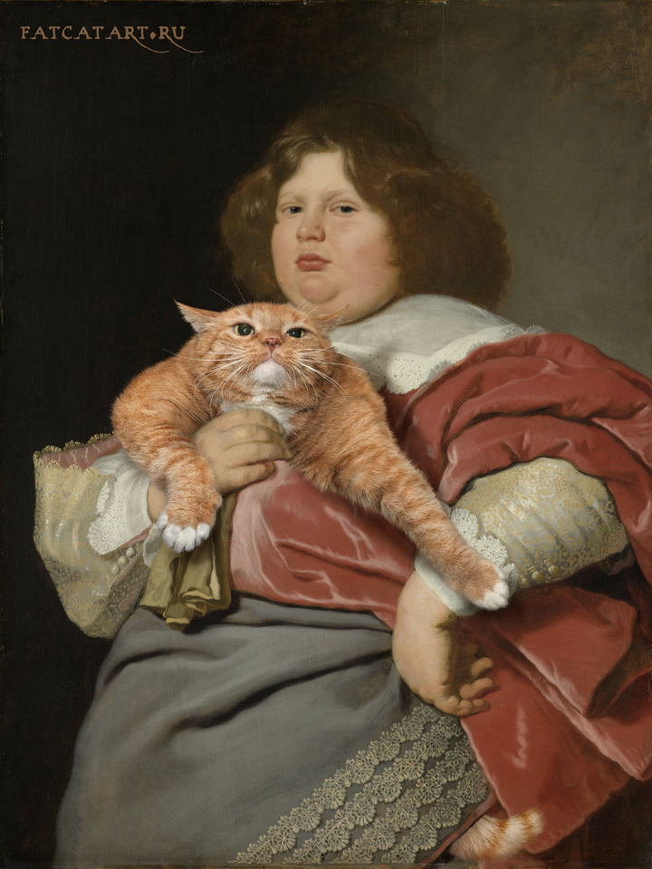 Bartholomeus van der Helst. Fat Boy and Fat Cat