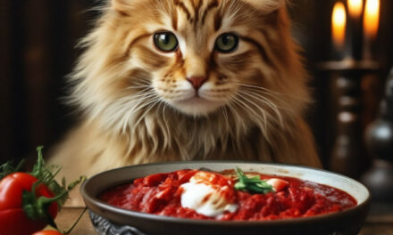 Кот-ангел, любитель борща